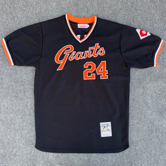 Rare VTG WILLIE MAYS MITCHELL & NESS COOPERSTOWN GIANTS #24 JERSEY Size 48 - Picture 1 of 12